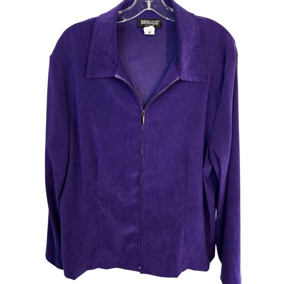 Briggs 18W Women's Blazer Purple Suit Coat Plus Size 2X 2XL XXL Jacket - Picture 1 of 4
